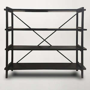 Loft High Shelving Unit - Blackwash