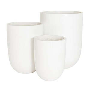 Kandara Tall Outdoor Planters - Ivory (3 Sizes)