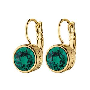 Dyrberg/Kern Louise Gold & Green Earrings