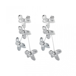 Gifts: Dyrberg/Kern Yamato Shiny Silver & Crystal Earrings