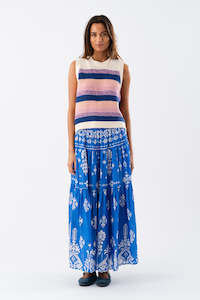 New Arrivals: LOLLYS LAUNDRY Sunset Maxi Skirt | Blue