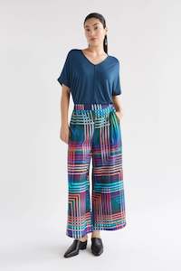 ELK Ilona Linen Pant | Navy Ligheten Print