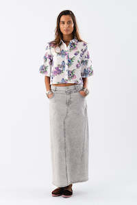 Lollys Laundry: LOLLYS LAUNDRY Summer Shirt | Blue Lilac Floral