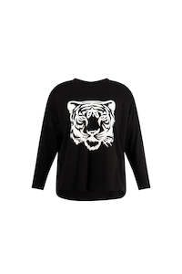 Lemon Tree Tiger Top - Black