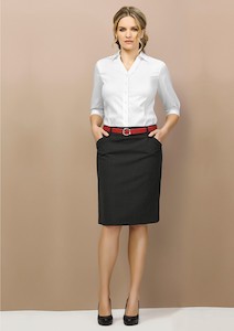 Ladies Multi Pleat Skirt - Wool Suiting