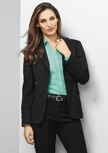 Clothing: Ladies Longline Jacket in Plain Suiting