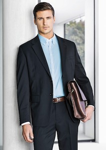 Mens 2 Button Jacket in Cool Stretch Plain Suiting