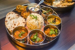 Maharaja Thali (veg manchurian, veg fried rice, shahi paneer, dal makhani, idli …