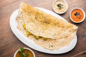 Onion Rava Masala Dosa