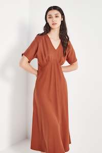 The Amalfi Dress in Brick