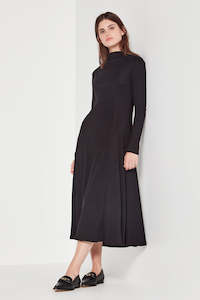 The Riley Rib Dress in Black