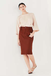 The Ada Skirt in Burnt Sienna