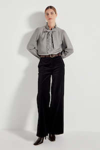 Fashion design: The Joplin Trouser in Black Velvet