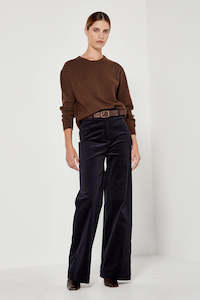 Fashion design: The Joplin Trouser in Navy Corduroy