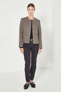 Fashion design: The Gabrielle Jacket in Black/Russet