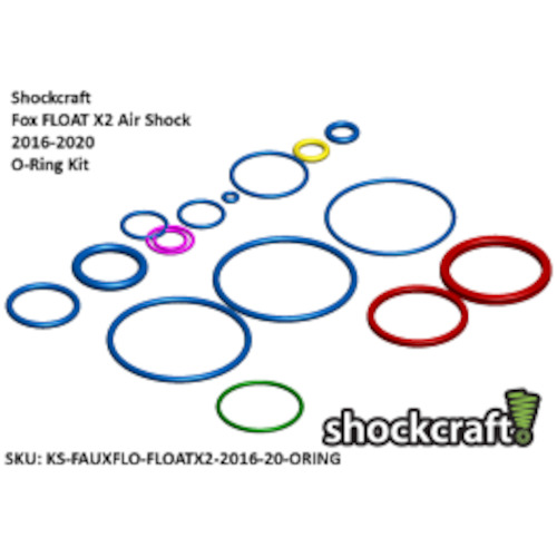 Products: Rear Shock Service Kit for Fox FLOAT X2 Air Shock 2016-20 (Shockcraft) Shockcraft