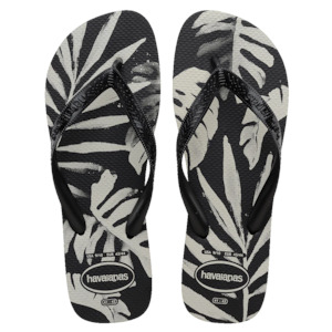 .Havaianas Mens Top Aloha Flip Flops - BLACK/WHITE - (ALOHA 7892) - HVAO - F