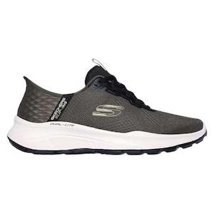 .Skechers Mens Slip-Ins Relaxed Fit Equalizer 5.0 - Standpoint - OLIVE/BLACK - (…