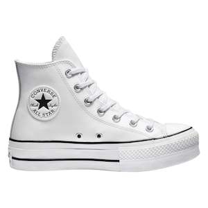 .CONVERSE CHUCK TAYLOR ALL STAR LIFT WHITE LEATHER HIGH TOP - (561676C)- LBW - R1L7