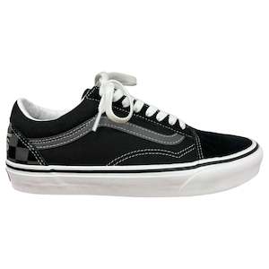 .Vans Old Skool LOGO CHECK  Black/White - (VN005UFCJI) - UFC - R1L6