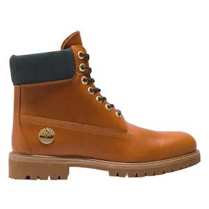 Shoe: Timberland 6-Inch Premium Waterproof Boots 358 - Medium Brown Full Grain  - (T1CLBS342BR120 / A5VFH.358) - BF - R2L17