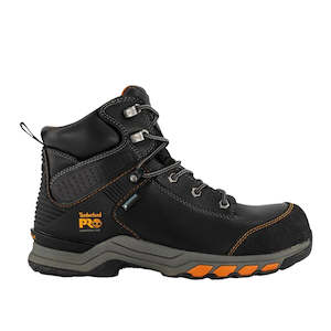 Shoe: TIMBERLAND MEN'S PRO HYPERCHARGE 6-INCH COMPOSITE TOE WATERPROOF WORK BOOT (STL) - BLACK/ORANGE (A21DP.001) - R2L145