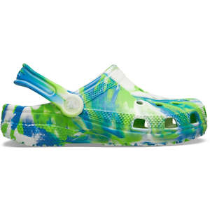 .Crocs Kids/Youth Original Classic Clogs Glow Marbled Prep Blue Multi - (210718-4TL) - F