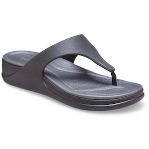 Crocs Boca Wedge Flip Women's Black/Grey - (207417-001) - F - C25