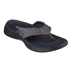 Shoe: .Skechers Womens Jandal Arch Fit Radiance  - Gleam Black/Black - (141300.BBK) - GSM - R2L16