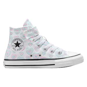 .Converse Chuck Taylor Kids Hearts Easy-ON Hi Cut - WHITE/OOPS PINK/WHITE - (A08…