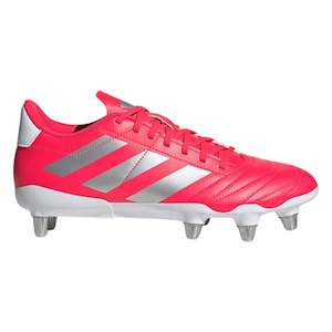 .ADIDAS MENS KAKARI SOFT GROUND RUGBY BOOTS - Lucid Red / Silver Metallic / Clou…