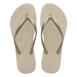 .Havaianas Womens Beige Slim Flip Flops - BEIGE - (0121) - HV56 - F