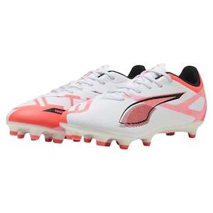 .PUMA ULTRA 5 PLAY FG/AG Unisex Adults Football Boots - White/Black/Glowing Red …