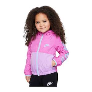 Shoe: - Nike Girls Toddler 'Just Do It' Windrunner Jacket - (26J320-A9X) - C4