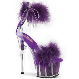 Shoe: ADORE-724F Clear-Purple Fur/M