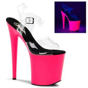 Shoe: FLAMINGO-808UV Clear/Neon Pink