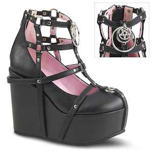 Shoe: POISON-25-1 Black Vegan Leather