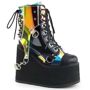 SWING-115 Black Mirror Ankle Boots