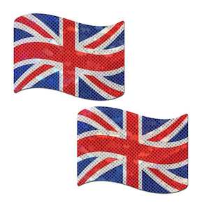 Flag: Union Jack United Kingdom Glittering Flag Nipple Pasties