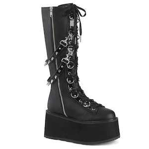 DAMNED-220 Black Vegan Leather