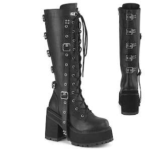 Shoe: ASSAULT-218 Black Vegan Leather