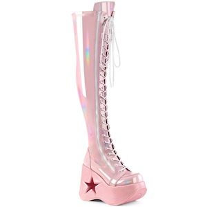 Shoe: DYNAMITE-300 Baby Pink Stretch Hologram