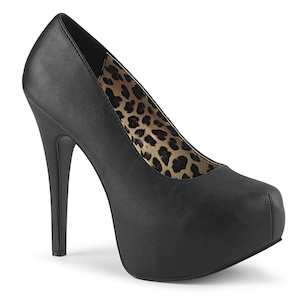 Shoe: TEEZE-06W Black Faux Leather