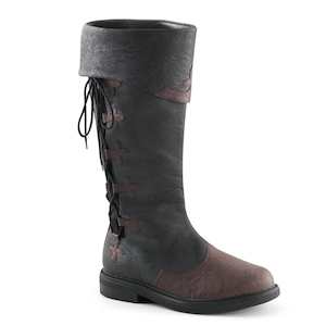 Shoe: CAPTAIN-110 Black-Brown Distressed Pu