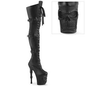 Shoe: RAPTURE-3028 Black Stretch Faux Leather/Black Matte