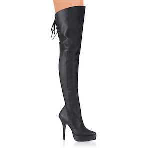 INDULGE-3011 Black Leather (P)