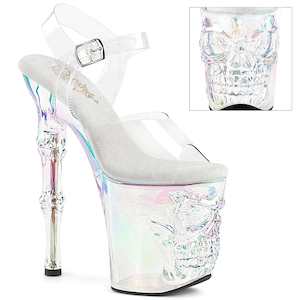 RAPTURE-808HT Platform Shoes Clear/Holo Tinted