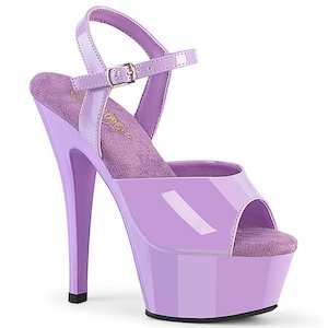 KISS-209 Platform Shoes Lavender Patent Lavender