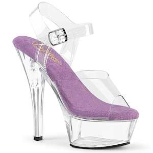 KISS-208 Platform Shoes Clear-Lavender/Clear