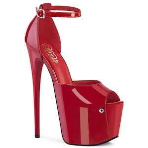 Shoe: JUBILANT-15 Platform Shoes Red Pat